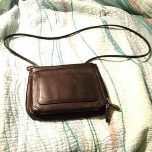 Fossil Leather Crossbody Bag